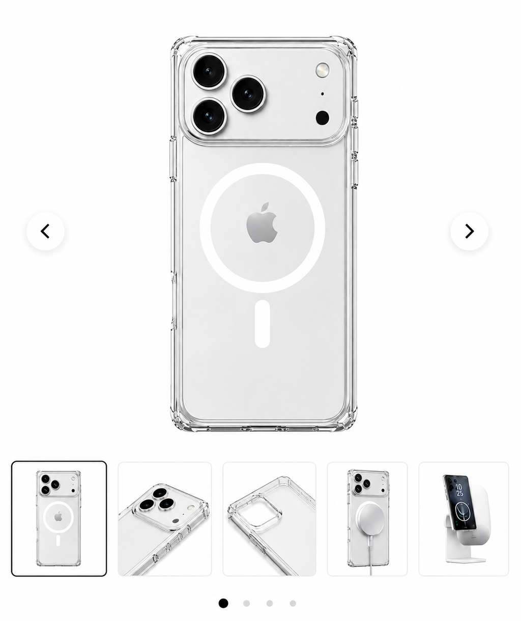 iPhone Clear MagSafe Case + 2 FREE    Screen Protectors